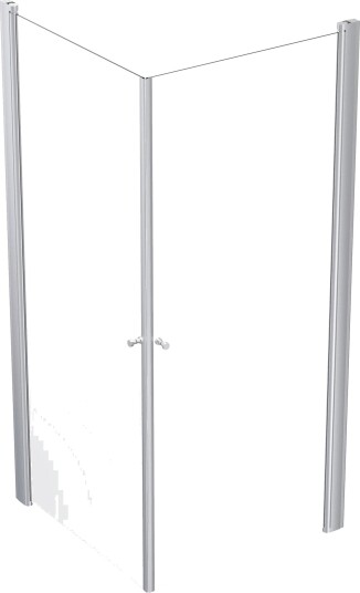 Contura Shower Showerama 10-02 Dusjhjørne Rett Matt Aluminium / 90x90cm Klart Glass Contura Shower Showerama 10-02 Dusjhjørne Rett Matt Aluminium / 90x90cm Klart Glass