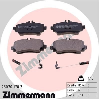 Bremseklosser ZIMMERMANN 23070.170.2