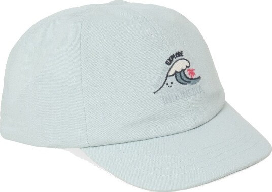 Mango Embroidered Detail Cap   Blue   3 5