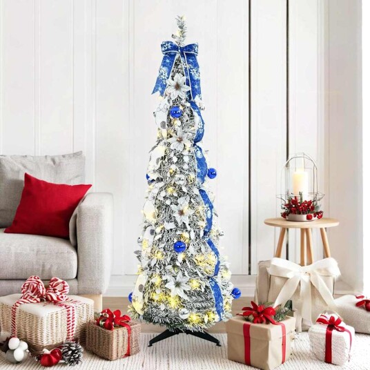 Kunstig juletre med 100 LED med stativ grønn 150 cm PVC Kunstig juletre med 100 LED med stativ grønn 150 cm PVC