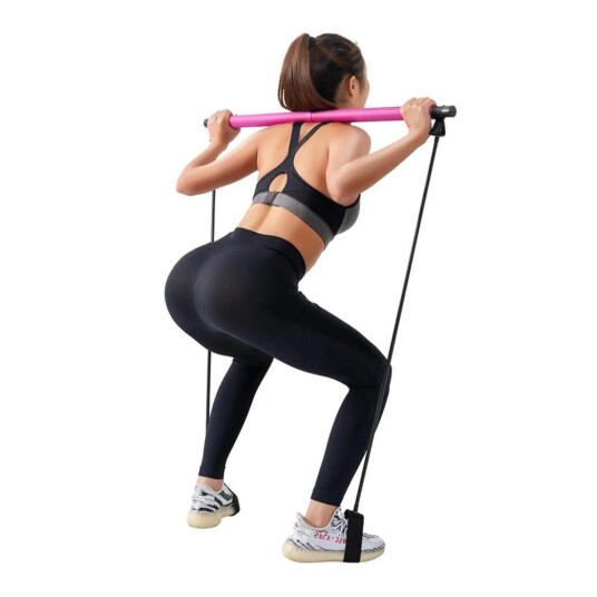 Treningsstang for Pilates - Rosa