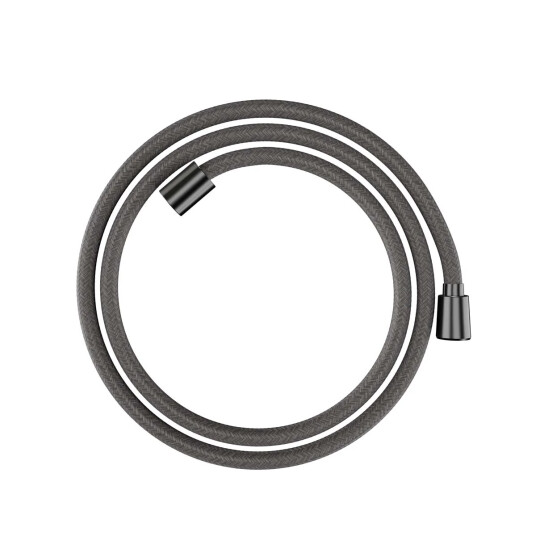 Hansgrohe Designflex Tekstildusjslange 1,60 m, Børstet Sort Krom Hansgrohe Designflex Tekstildusjslange 1,60 m, Børstet Sort Krom
