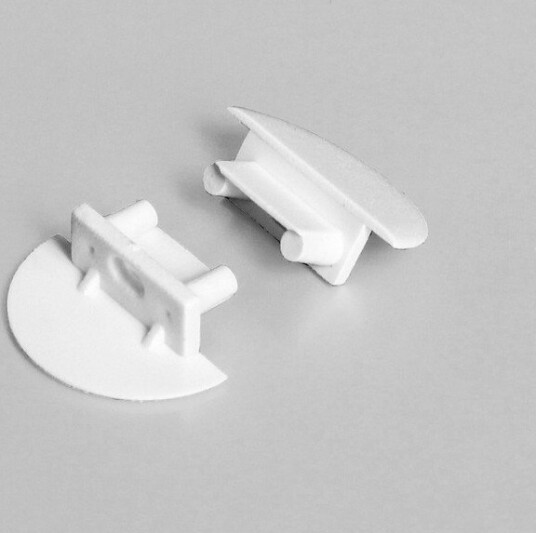 Topmet 1 stk. Endestykke BEGTIN12 GEN2   Med hull hvit