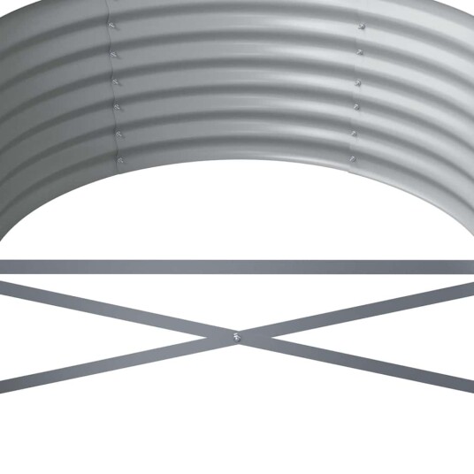 vidaXL Plantekasse pulverlakkert stål 224x80x36 cm antrasitt