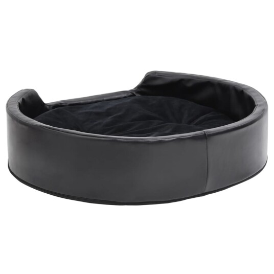 Vidaxl Hundeseng Svart 79X70X19 cm Plysj Og Kunstig Lær
