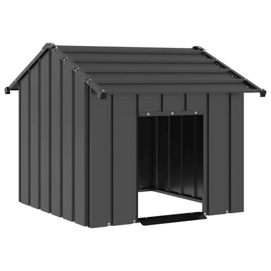 Hundehus Med Tak 85X107X81 cm Galvanisert Stål Hundehus Med Tak 85X107X81 cm Galvanisert Stål