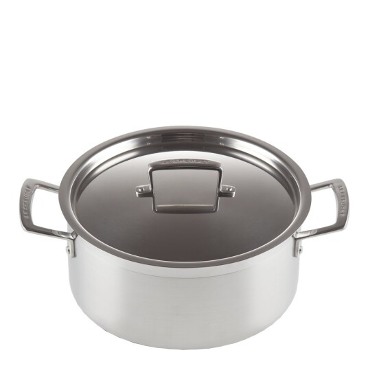 Le Creuset 3-Ply gryte lav med lokk 24 cm 5,3L