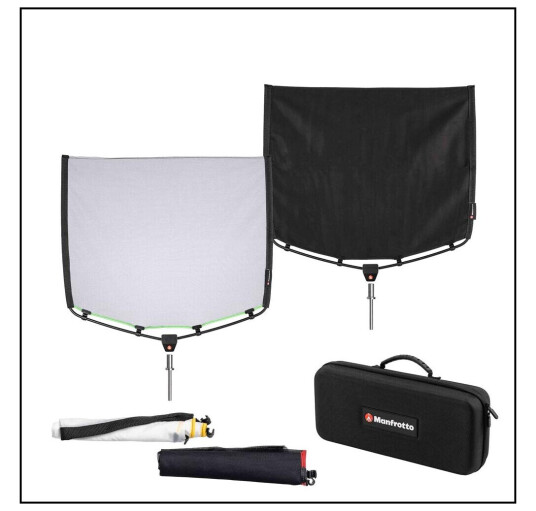 Manfrotto Rapid Flag Kit 45x60cm Svart flagg og scrimsett Manfrotto Rapid Flag Kit 45x60cm Svart flagg og scrimsett