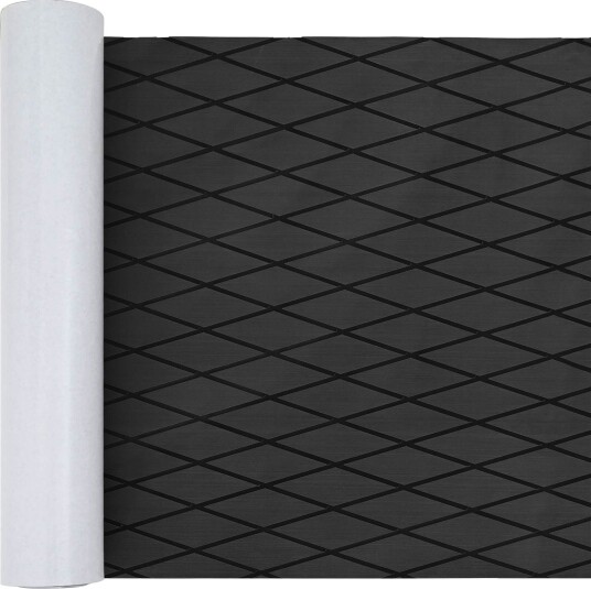 vidaXL Båtmatt Stripete Mørk Grå og Svart 190 x 70 cm EVA