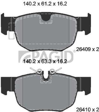 PAGID T2911N Bremseklosser
