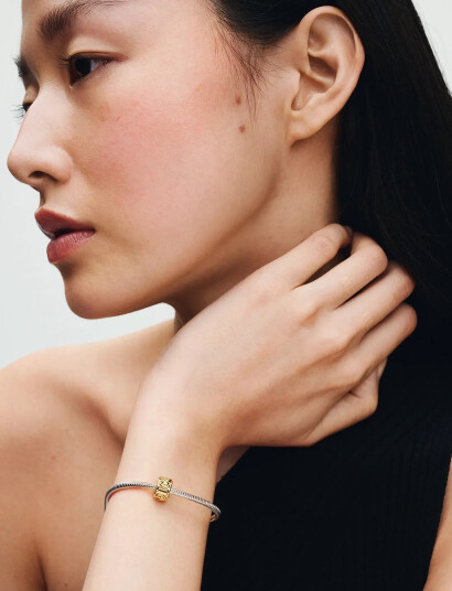 Pandora Knotted Hearts 14K Gold-Plated Clip - Gold - ONE SIZE