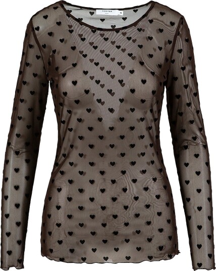 Coster Copenhagen Topp Eve mesh o neck Brun