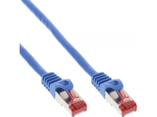 Inline Patch-Kabel Rj-45 M Rj-45 M 15 M Sftp Pimf Cat 6 Presset Glatt Halogenfri Blå 76915B