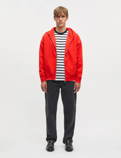 Mads Nørgaard Standard Luka Hoodie Zip Sweat Red XXL Mads Nørgaard Standard Luka Hoodie Zip Sweat Red XXL