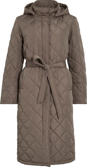 Vila Kåpe viKante Quilted L/S Coat Grå