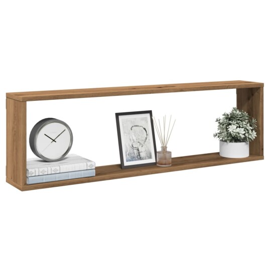 Vegghyller kube 2 stk artisan eik 100x15x30 cm konstruert tre 8721158439376