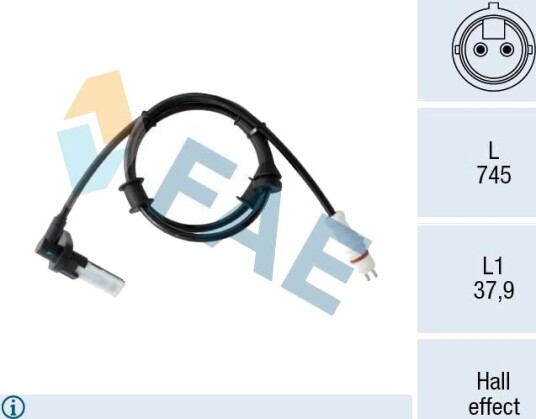 FAE 78554 Sensor ABS FAE 78554 Sensor ABS
