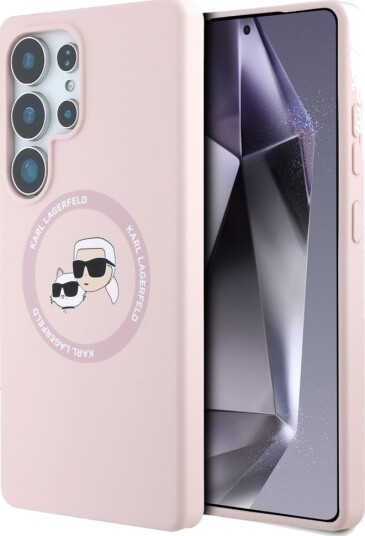 Karl Lagerfeld MagSafe Mobildeksel for Samsung Galaxy S25 Ultra - Rosa med Doble Hoder