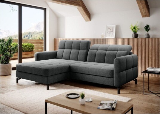 Seksjon Eltap Lorelle 225x160x105 cm Inari 96 Mørk grå Venstre
