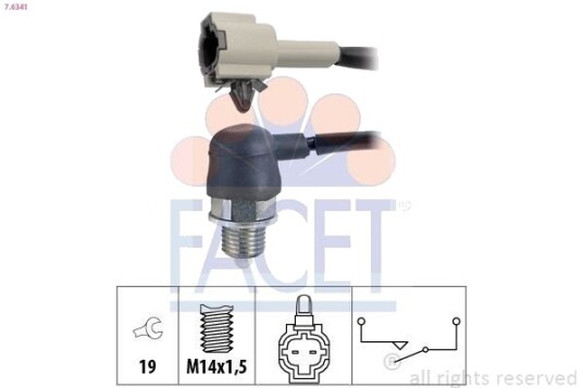 Bryter, ryggelys FACET 7.6341