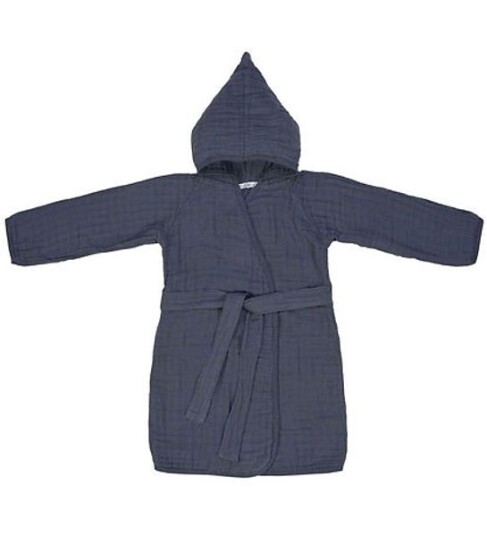 LÄSSIG Badekåpe muslin marine