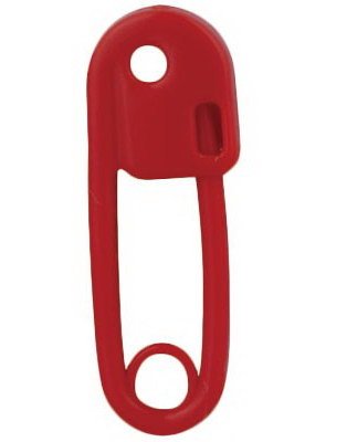 Sikkerhetsnål 1.6 mm Rød Ørepiercing