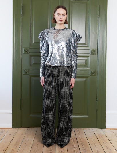 Stella Nova Sequins Blouse Silver 38 Stella Nova Sequins Blouse Silver 38