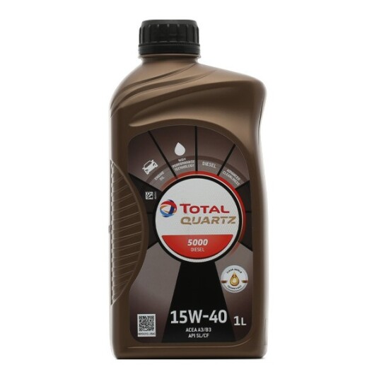 Motorolje TOTAL 15W40 QUARTZ 5000 DIESEL 1L