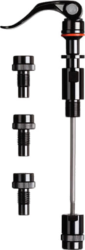 Tacx Direct drive axle and adapters 142x12mm & 148x12mm, quick release-adapter for sykkel STD BLACK