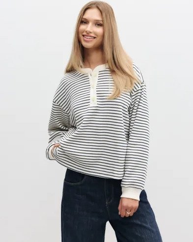 Levi's Blå Dry Goods Relaxed Ls Henley