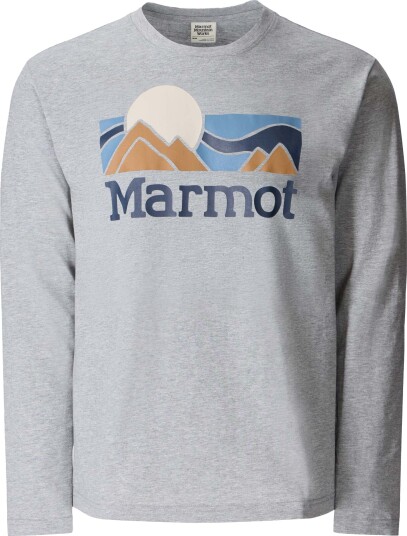 Marmot Men"s Coastal Tee Ls Grey Heather M Marmot Men"s Coastal Tee Ls Grey Heather M