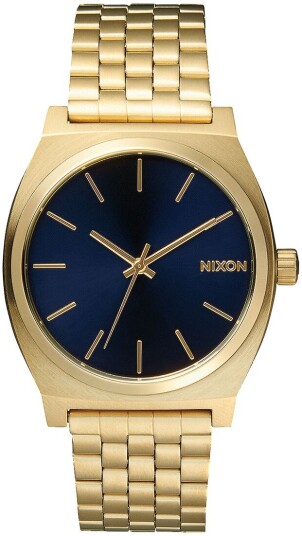 Nixon Herreklokke A0451931 00 The Time Teller Blå/Gulltonet stål