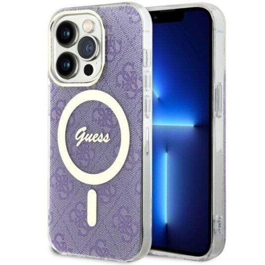 Guess Guhmp14lh4stu Iphone 14 Pro 6,1 Colio Purpurinis / Purpurinis Kietas Dėklas 4G Magsafe