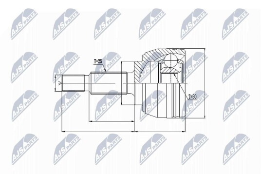 Nty Drivknute drivaksel NTY NPZ RE 032