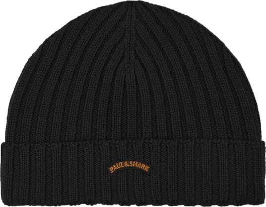 Paul & Shark Paul & Shark Men"s Woollen Hat BLACK One Size Paul & Shark Paul & Shark Men"s Woollen Hat BLACK One Size