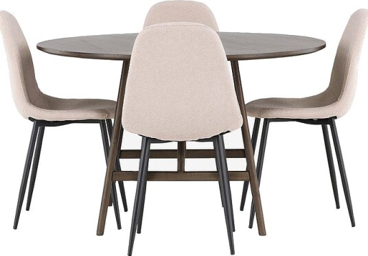 Venture Home Spisegruppe Kaseindon med 4 stk stoler Polar Brun Venture Home Spisegruppe Kaseindon med 4 stk stoler Polar Brun