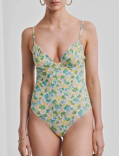 by Ti Mo Balconette Swimsuit - Green - L by Ti Mo Balconette Swimsuit - Green - L