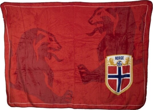 Norge Fleece Teppe Rød NFF størrelse One Size
