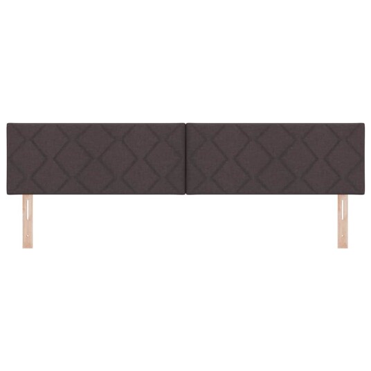 LED Hodegjerde Diamant Blokker Design Mørk Brun 200 cm Stoff