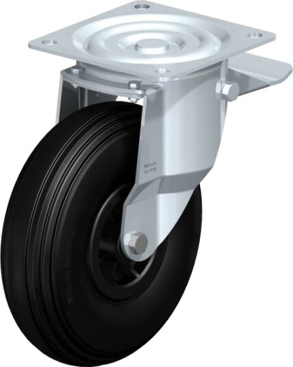 Blickle 849977 L-Vwpp 260R-St Styrehjul Med Bremse – Hjuldiameter: 260 Mm – Bæreevne (Maks.): 200 Kg – 1 Stk
