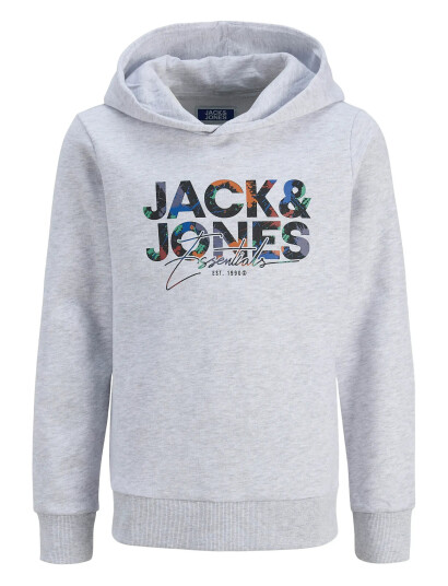 Jack & Jones Jjgeplas Sweat Hood Mni Grey 98 Jack & Jones Jjgeplas Sweat Hood Mni Grey 98