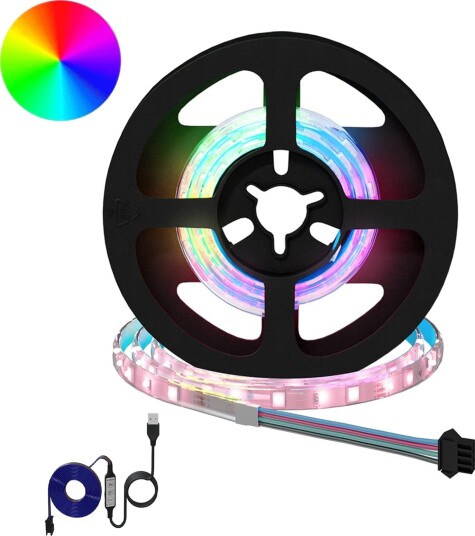 vidaXL LED Stripe 2 stk. Svart og gjennomsiktig Kobber og plast