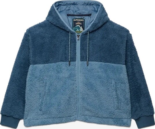 Superdry Super Soft Ziphood WASHED DENIM BL/DRY SLATE BLUE 10