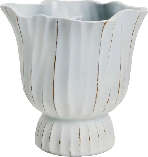 Lene Bjerre Palazzo Flower Pot 20X18.5X19 Cm. White WHITE 20X 19X 18.5 cm