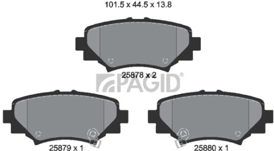 PAGID T2317N Bremseklosser