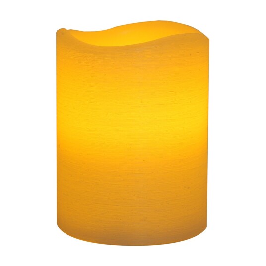 KULZ RUSTIKK LED STEARINLYS 10 CM HVIT KULZ RUSTIKK LED STEARINLYS 10 CM HVIT