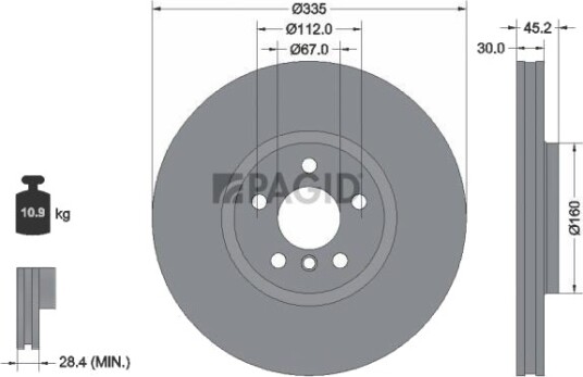 PAGID 56162NHC Bremseskive