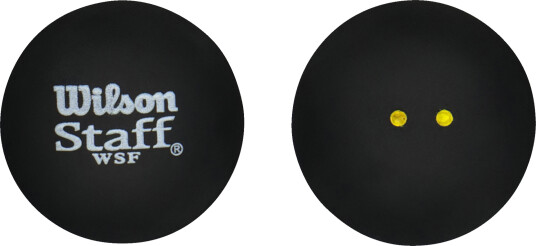 Wilson Staff Squash 2 Ball, squashball Double Yellow DOUBLE YELLOW DOT