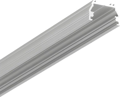 Topmet 1m aluprofil UNI12 BCD/U Anodisert påbygging LED skinne