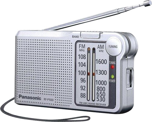 Panasonic RF-P150DEG-S Bærbar Radio Sølv med Klokkeradio